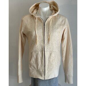 Lace Zip Up Hoodie Lucky Brand Size L
